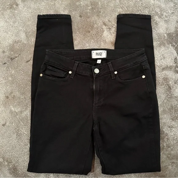 🚨LAST CHANCE🚨 Paige Verdugo Ultra Skinny Jean BLACK SHADOW size 27 - Picture 11 of 12